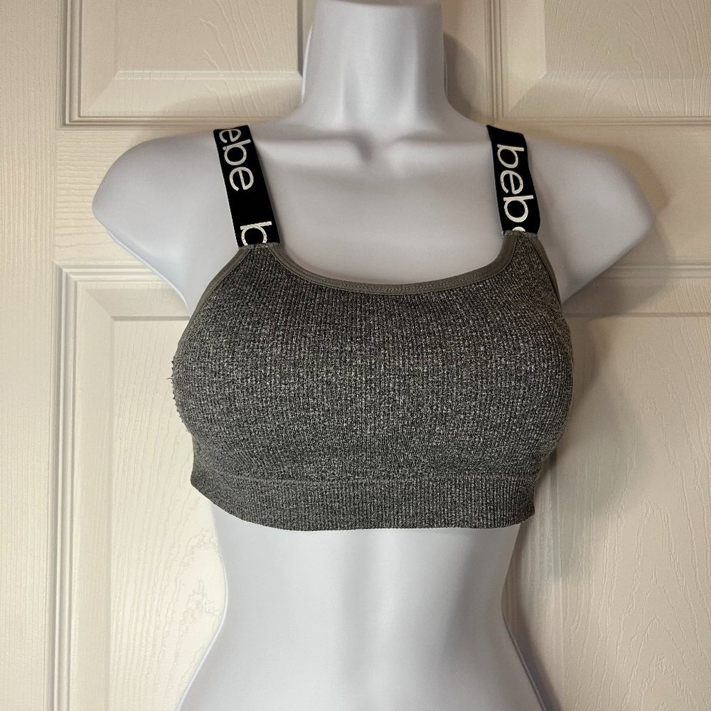 Grey Bebe Sports Bra